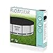 Bestway Flowclear PVC Round 12 Foot Pool Cover for Above Ground Frame Pools with Drain Holes and Secure Tie-Down Ropes, Black (Cover Only)
