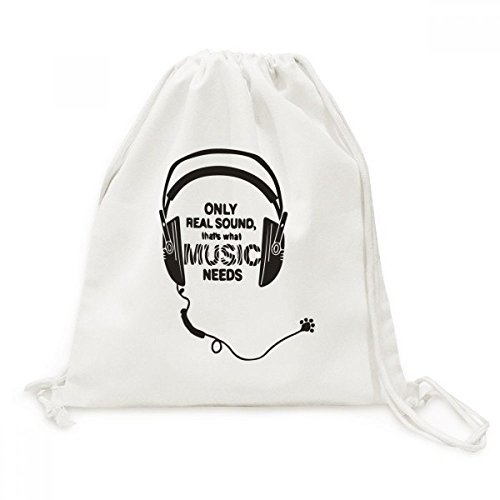 Sac de voyage en toile canvas imprimé musique avec cordons de serrage