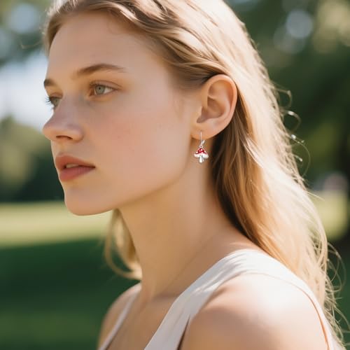 Mushroom Earrings For Women 925 Sterling Silver Mushroom Jewelry for Mom Wife Sister3