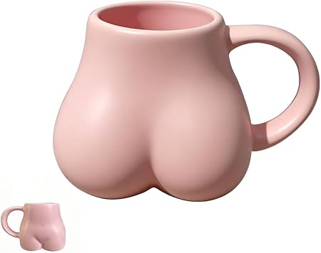 Butt Funny Coffee Mugs For Women-Novelty Coffee Mugs,Body Ceramic Coffee Cup,Butt Cup Gifts-Funny Mugs for Friends 10.6oz 360ml Waist cup matte powder