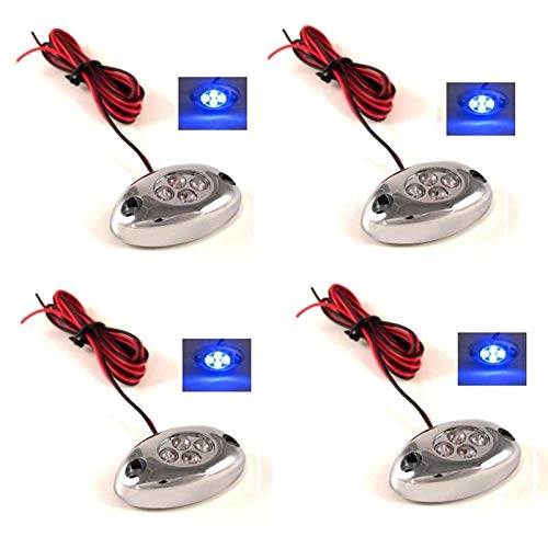 Módulos LED bajo luz azul 4 piezas para moto y auto miniatura 1