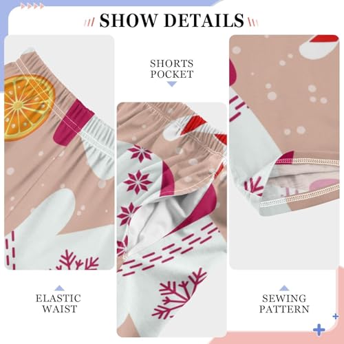 Boys' Pants Christmas Mittens Candy Long Bottoms Jogger Pants Elastic Waist Trousers with Pockets S-XL4