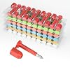 20PCS Long Bolt High Security Shipping Container Seals with Print Progressive Numbering Tamper Proof Seals for Cargo Containers, Trucks, Trailers ISO 17712 Certified (Red)
