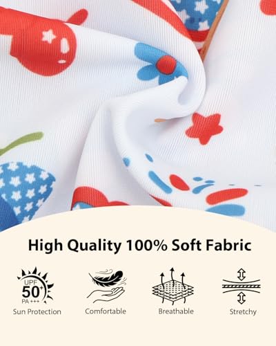 Image of CuteBone 4th of July Pet Dress with Peter Pan Collar - Patriotic USA Flag Pattern - Sleeveless Ruffled Skirt with Bow for Small Dogs, Cats - Festive & Daily Wear