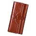S-ZONE Women's RFID Blocking Real Leather Long Organizer Wallet Card Holder Ladies Clutch