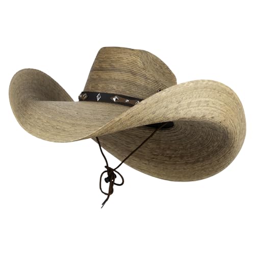 Solid Wing Mexican Style Wide Brim Straw Hat - Natural OSFM