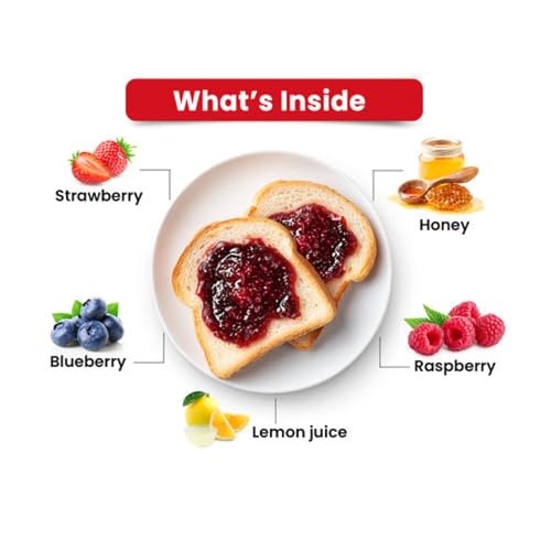Image of Little Joys Mixed Berry Jam 250g | Natural Jam for Kids & Adults | High Fiber |No Refined Sugar, Preservatives or Artificial Flavors | Made with Real Juicy Berries | Healthy, Gut-Friendly Spread