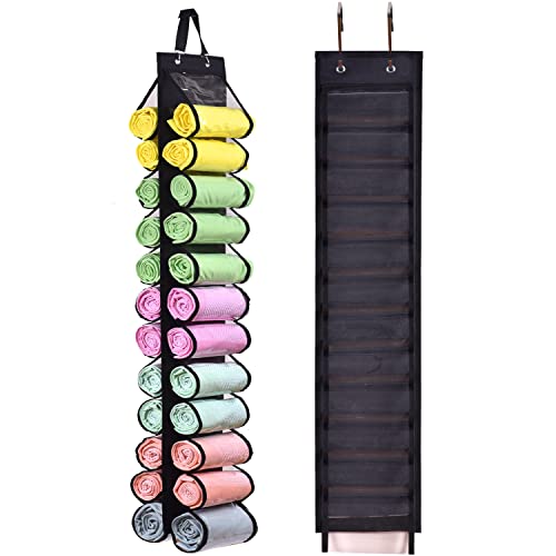 Legging Storage Bag Storage Hanger Can Holds 24 Leggings or Shirts (Black)