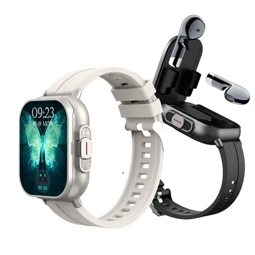 Yunir Reloj Inteligente con Auriculares, Reloj Inteligente HD de 2,01 Pulgadas, Rastreador de Salud y Fitness para Hombres y Mujeres (Responder/Hacer Llamadas), Reloj Deportivo para
