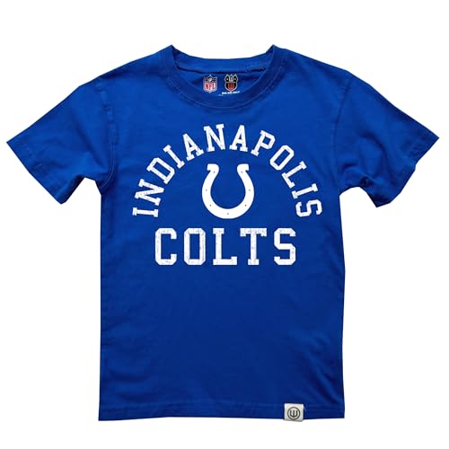 Wes and Willy NFL Kids Short Sleeve Organic Cotton Tee Shirt Indianapolis Colts CS Blue 3T