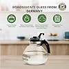 Borosilicate Glass Stove Top Whistling Tea Kettle - 12 Cup/48oz Capacity - BPA-Free - German Made Glass Kettle for Gas, Electric, and Glass Ranges #2