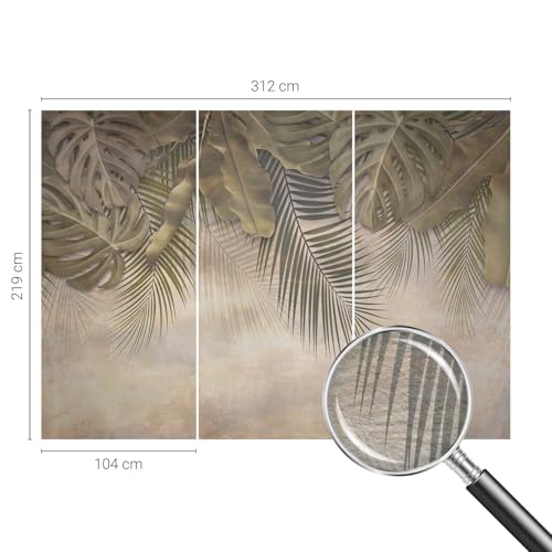 Papier peint intissé feuilles tropicales Tulup grand format avec impression haute qualité - 5