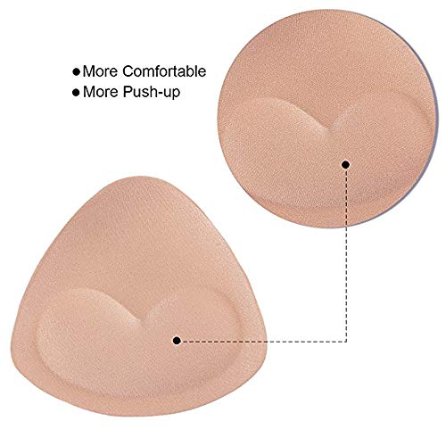 Image of Bra Pad Breast Enhancers, Triangle Silicone Bra Insert Waterproof Bra enhancement for Swimsuit Bikini Sport Bra