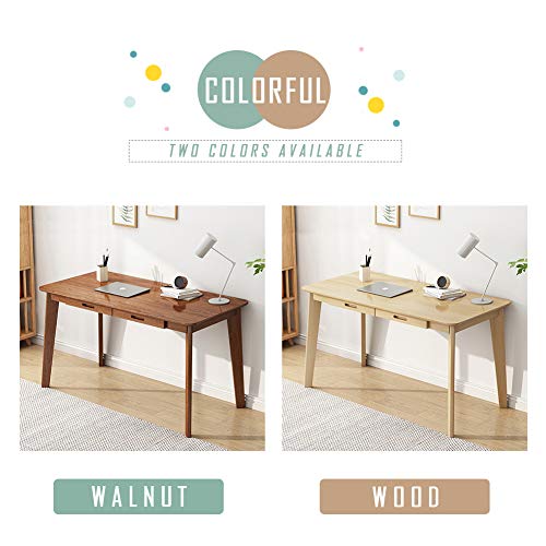 Iotxy Solid Wood Writing Desk - Home Office Workbench Desk With Drawer, Laptop Computer Work Study Table #TOP5