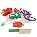 MAFANG® Hölzernes Küche Kinder Spielzeug, Schneiden Sie Obst Und Gemüse Magnetspielzeug, Kochen Lebensmittel Simulation Bildungs Und Farbe Wahrnehmung Für Vorschulalter Kleinkinder Jungen Mädchen,2