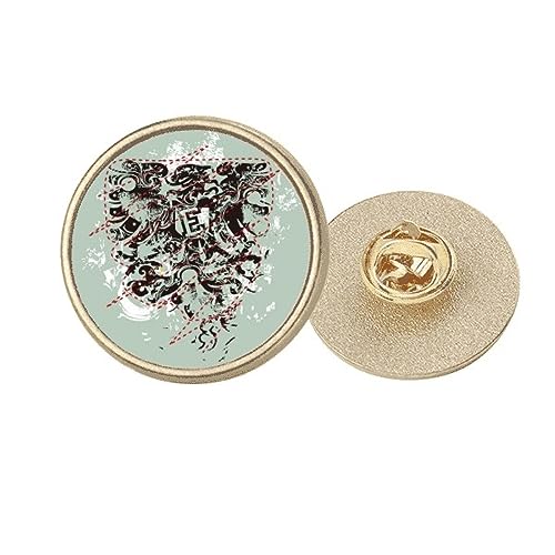 Broche graffiti en métal doré style rue chic pour personnaliser un blazer ou un sac tendance