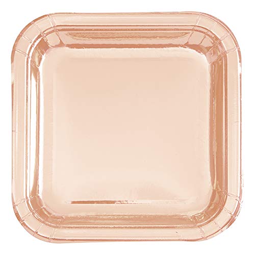 Rose Gold Party Supplies Elegant Foil Paper Plates, Napkins, Paper Cups for 16 People - Thumbnail 2