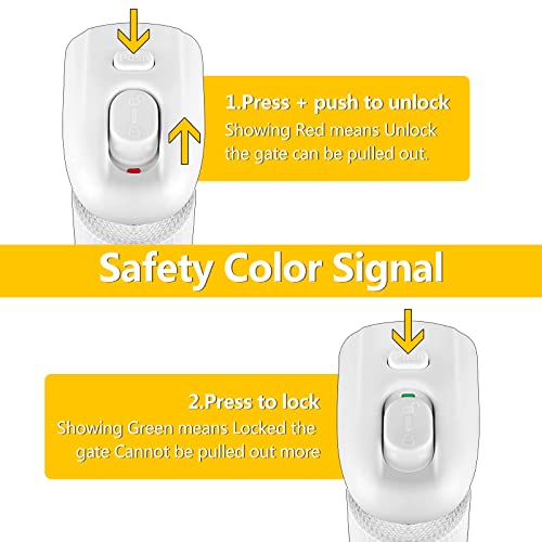 Retractable Baby Gates, 120 Inches Extra Wide Baby Gates Mesh Pet Dog Gate For Stairs Doorways Hallways House Indoor Outdoor #TOP6