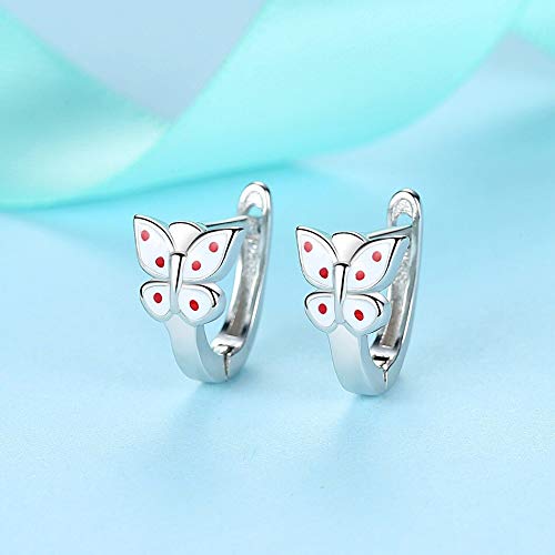 Boucles d'oreilles Insectes en émail blanc expression de poésie et de féminité