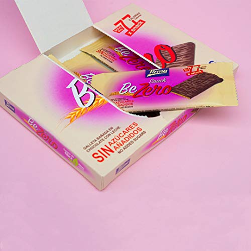 Tirma Snack BeZero 105g | Helle Milchschokolade | Kalorienarme Diät Kekse | Ohne Zuckerzusatz | Einzelne Kaffee | Diabetikerfreundlich