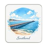 southend on sea london Imán para nevera hecho a mano – Southend, Inglaterra Reino Unido