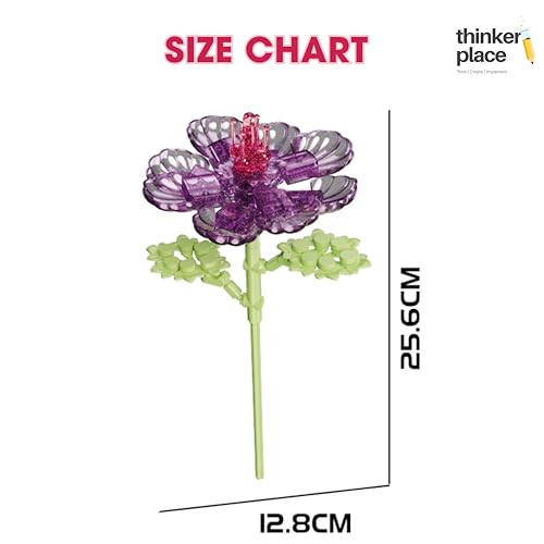 Image of STEM Magnolia Flower Building Blocks Set (86 Pcs, 12-in-1) | DIY Flower Pen Stand Kit for Kids 6+ Years (Boys & Girls) | Creative Craft & Learning Toy | Ideal Gift for Kids
