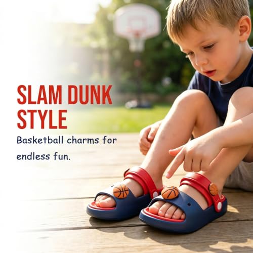 Image of Toddler Slides Sandals Unicorn Bunny Non-Slip Beach Pool Home Slippers | Kids Unicorn Dinosaur Bunny Slides Sandals for Boys Girls - Cute Non Slip Home Bath Shower Outdoor Shoes