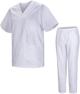 Blouse Médicale Unisexe Misemiya - Blanc, Taille X-Large, Pour Labo Ou Usage Professionnel