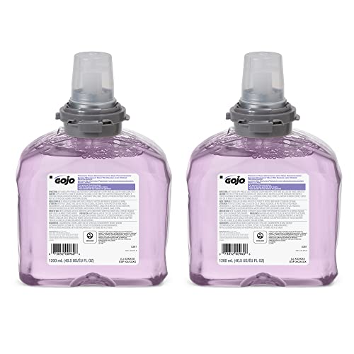 gojo tfx touch free dispenser - GOJO Premium Foam Handwash with Skin Conditioners, Cranberry Scent, EcoLogo Certified, 1200 mL Foam Hand Soap Refill for GOJO TFX Touch-Free Dispenser (Pack of 2) – 5361-02