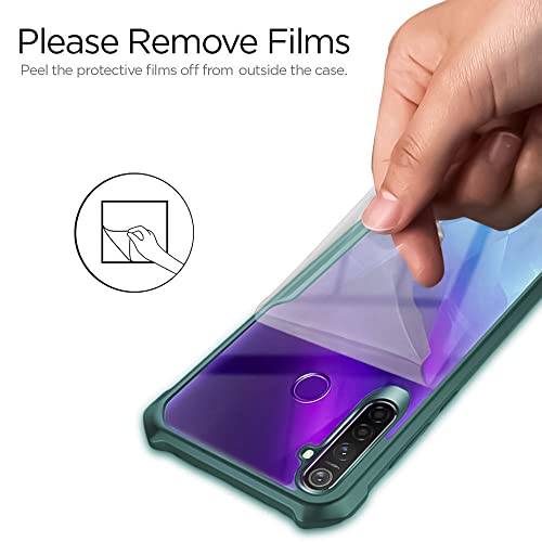 Image of WOW IMAGINE Shock Proof Clear Protective Back Case for Samsung Galaxy A10s | Galaxy M01s - AirEDGE Technology | 360 Degree Camera Protection | Transparent Hybrid Back Case Mobile Cover - Green