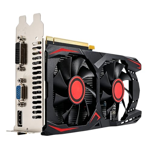 Ouitble Scheda Grafica GTX550TI 2GB D5 192bit PCI Express X16 2.0 con Doppia Scheda Grafica per Appassionati di Gaming Compatibile con DVI VGA HD Multimedia Interface (Display 2 GB, Efettivi 6 GB)