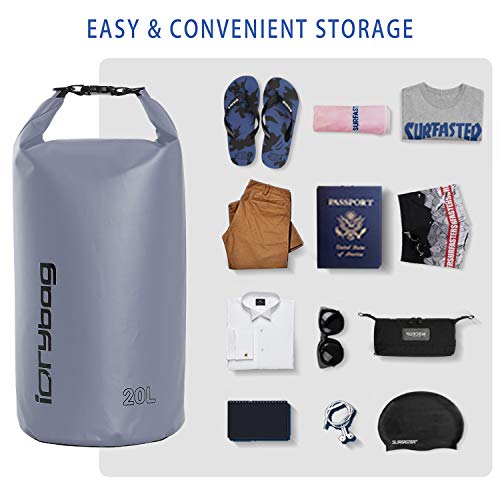 Image of IDRYBAG Dry Bags for Kayaking 2L /5L /10L /15L /20L, Waterproof Small Dry Bag Floating, Dry Sack for Paddleboarding Travel