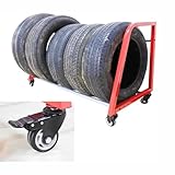 ♡♡ Schließbare Universalräder: Unser Garage -Reifenregal ist mit flexiblen Universalrädern an jedem Zaubernden ausgestattet, sodass Sie eine feste Position oder einen mobilen Speicher auswählen oder das Reifenregal während der Arbeit sicher in jeder Position sperren können.