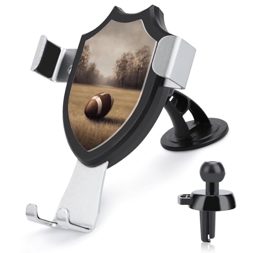 Jubonexis - Jubonexis Support de téléphone de voiture vintage football américain sur le terrain - Support triangulaire à clip pour grille d'aération - Accessoires automobiles pour smartphones de 4 à 6 pouces
