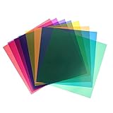 Operitacx 8 Stück Teiliges Transparente Farbfolien Lichtgelfilter Kunststofffolie für Blitzlicht...