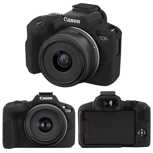 Funda de silicona para cámara Canon EOS R50 negra miniatura 1