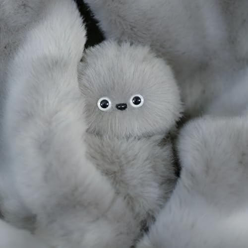 Image of JB'S LAND Cute Owl Plush Toy for Backpack & Handbag Decoration with Singing & Head-Turning Action - Soft Furry Stuffed Owl Hanging Pendant for Kids Room Decor Birthday Gift (Grey)