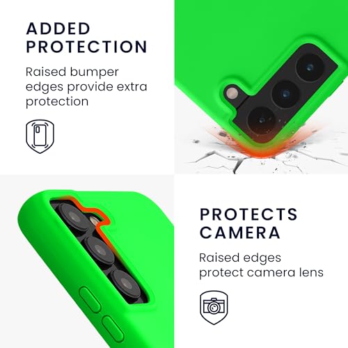 kwmobile Case Compatible with Samsung Galaxy S22 Case - TPU Silicone Phone Cover with Soft Finish - Neon Green by kwmobile - Image 3