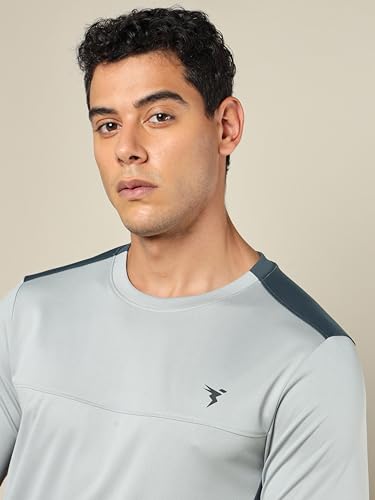 Image of TECHNOSPORT Men Polyester Slim Fit T-Shirt - (P725 P) Pack of 1