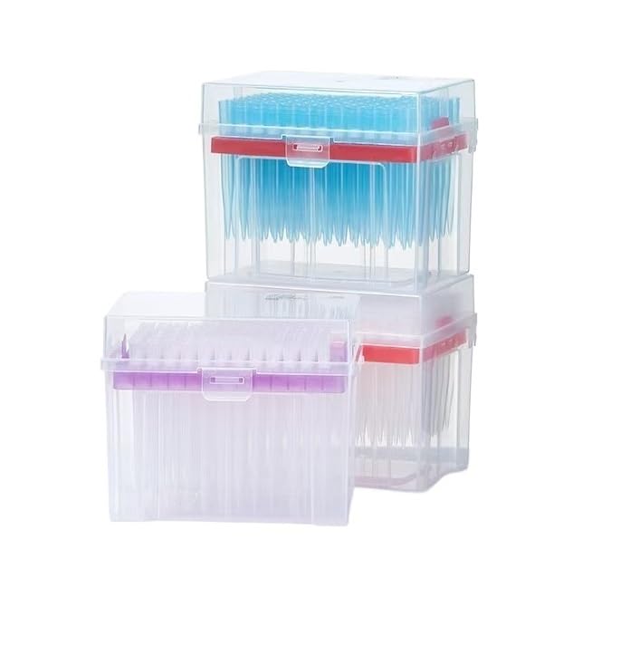 Laboratory Filter Barrier Head, Universal Distributor Filter Head 10ul/200ul/1000ul/5000ul/10ml Plastic Pipette Head Rack Package 96/PK(5ml 28pcs)