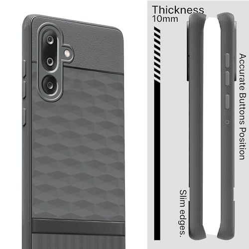 Image of amazon basics TPU Soft Back Cover for Samsung Galaxy M36 5G | Full Camera Protection | Flexible Shockproof Back Case for Samsung Galaxy M36 5G (Gray)