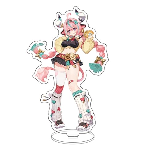 Genshin Impact - Figura acrílica con soporte de personaje Genshin Impact, decoración de mesa, póster de juego, platos de pie (VARESA)