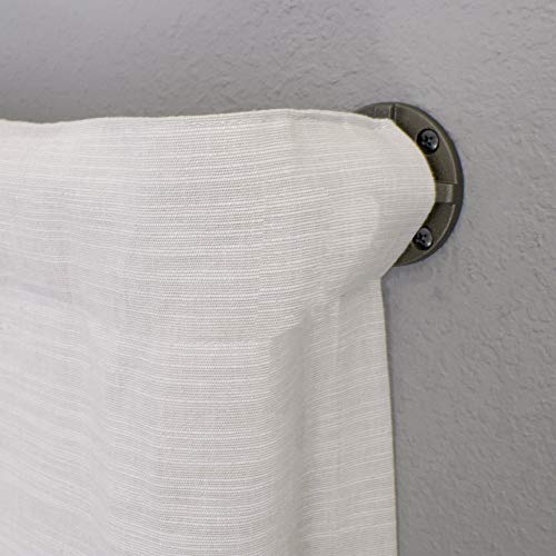 Decopolitan Industrial Wrap Around Telescoping Curtain Rod Set, 72-144", Bronze #TOP3