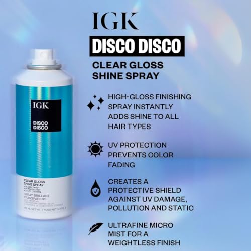 Spray brillo transparente IGK Disco Disco set 2 miniatura 3