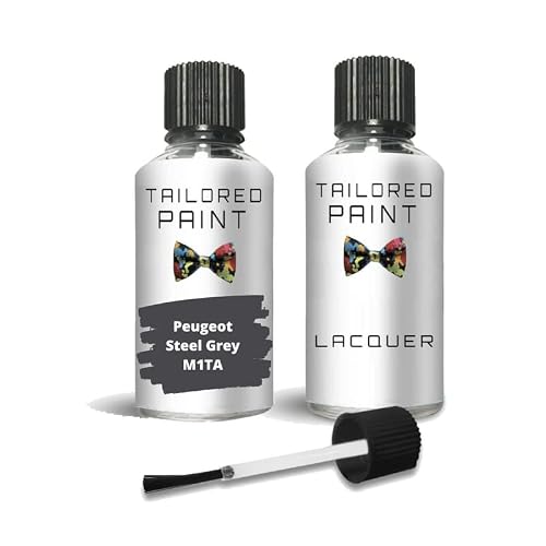For Peugeot Steel Grey M1 TA Aerosol Spray Paint Rattle Can (Touch Up Paint + Lacquer)