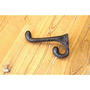 Midwestcrafthouse5rusticcoathookscastironacorn314longhatwallschooltowel Urban Country Home Decor Midwest craft house 5 rustic coat hooks cast iron acorn 3 14 long hat wall school towel urban country home decor