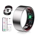 IUHFSIFS Smart Ring 7.Gen【Branchen Nr.1 – 0 Messfehler】& Sportspezifisch Smartring für Damen Herren Schlafen, Herzfrequenz, SpO2, 200 Modi für Android IOS Silber 11#