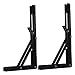 HOFFEN 2 Pcs Black Paint Folding Shelf Bench Table Folding Bracket, Powder Coated Short Release Arm