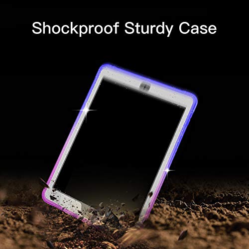 Coque iPad résolvant les risques de casse écran 10,2" violet bleu - 5