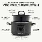 GreenPan 6-in-1 4QT Electric Ceramic Slow Cooker with Glass Lid, Multifunction Presets, Hard Anodized PFAS-Free Removeable Nonstick Crock, Dishwasher Safe, Auto Warm, Delay Timer, Stews, Reheat, Black GreenPan 6 in 1 4QT Electric Ceramic Slow Cooker with Glass Lid Multifunction Presets Hard Anodized PFAS Free Removeable Nonstick Crock Dishwasher Safe Auto Warm Delay Timer Stews Reheat Black